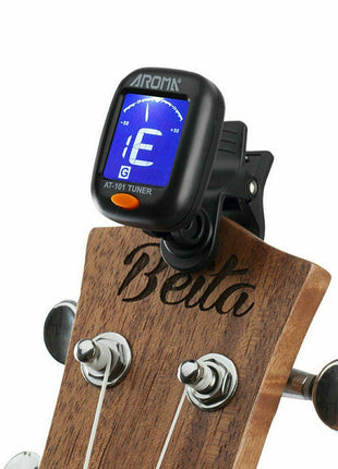 LCD Clip On Chromatic Acoustic Electric Guitar Bass Ukulele Banjo Puce Gaia