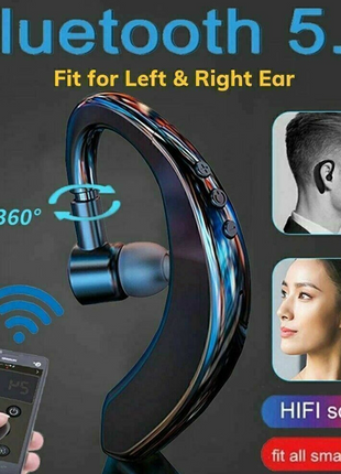 Wireless Bluetooth 5.0 Earpiece Headset Driving Trucker Earbuds Noise Puce Gaia