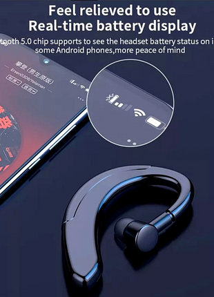 Wireless Bluetooth 5.0 Earpiece Headset Driving Trucker Earbuds Noise Puce Gaia
