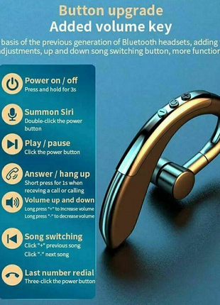 Wireless Bluetooth 5.0 Earpiece Headset Driving Trucker Earbuds Noise Puce Gaia