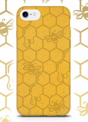 Honey Bee -  Biodegradable phone case - Yellow, Orange and Black Tan Lily