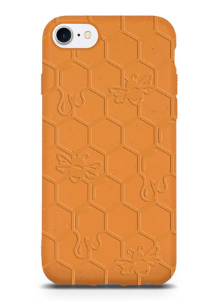 Honey Bee -  Biodegradable phone case - Yellow, Orange and Black Tan Lily