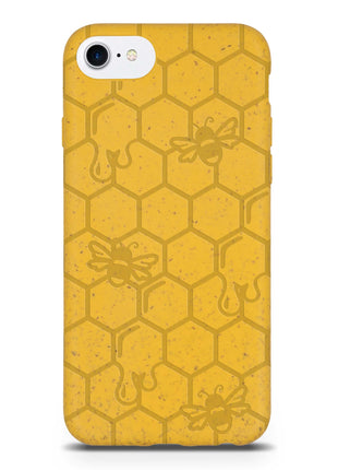 Honey Bee -  Biodegradable phone case - Yellow, Orange and Black Tan Lily