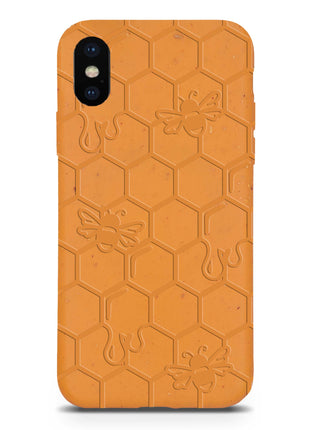 Honey Bee -  Biodegradable phone case - Yellow, Orange and Black Tan Lily