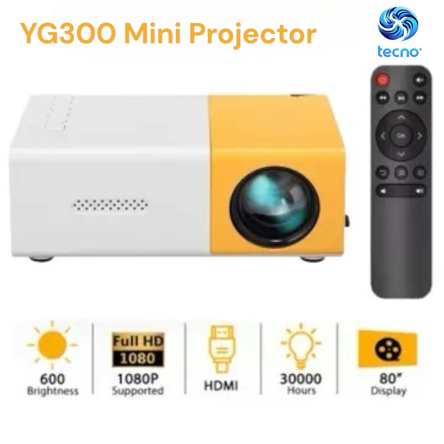 YG300 Mini Projector LED Review | Best Affordable Portable Projector - TECNO GADGETS