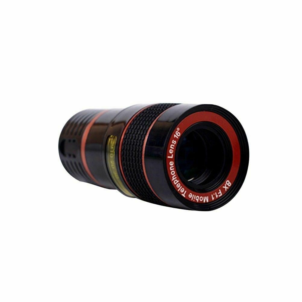 HD 8X Clip On Optical Zoom Telescope Camera Lens For Universal Mobile Cell Phone