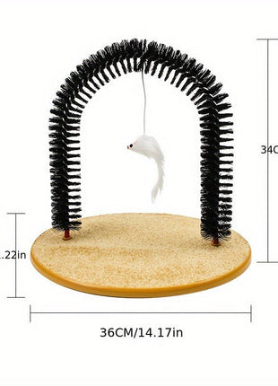 Cat Arch Self Grooming And Massage Toy, Multifunctional Cat Hair Brush Cat Scratching Toy For Cats Kittens Interactive Supply TECNO GADGETS