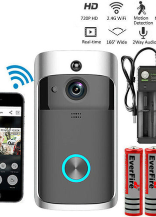 Smart Wireless WiFi Video Doorbell Phone Door Ring Intercom Security SPOCKET US