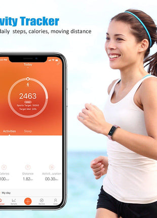 SmartFit Slim Activity Tracker And Monitor Smart Watch With FREE Extra Salmon Lucky