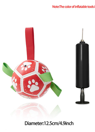 Interactive Dog Football Toy Soccer Ball Inflated Training Toy For Dogs Outdoor Border Collie Balls For Large Dogs Pet Supplies CJ USA