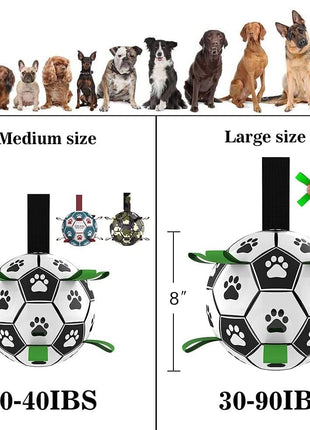 Interactive Dog Football Toy Soccer Ball Inflated Training Toy For Dogs Outdoor Border Collie Balls For Large Dogs Pet Supplies CJ USA