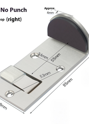 Stainless Steel Door Stop Locator for Fast Food Restaurants TECNO GADGETS
