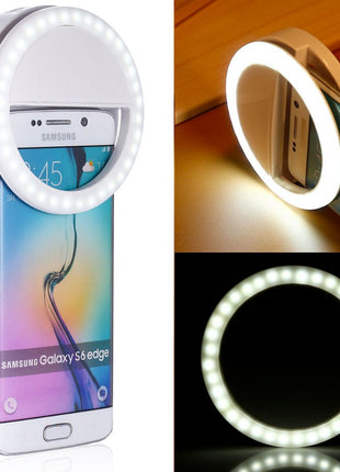 Portable Selfie Ring Clip On for Mobile Phone Yellow Pandora