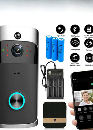 Smart Wireless WiFi Video Doorbell Phone Door Ring Intercom Security SPOCKET US
