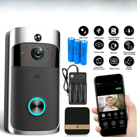 Smart Wireless WiFi Video Doorbell Phone Door Ring Intercom Security SPOCKET US
