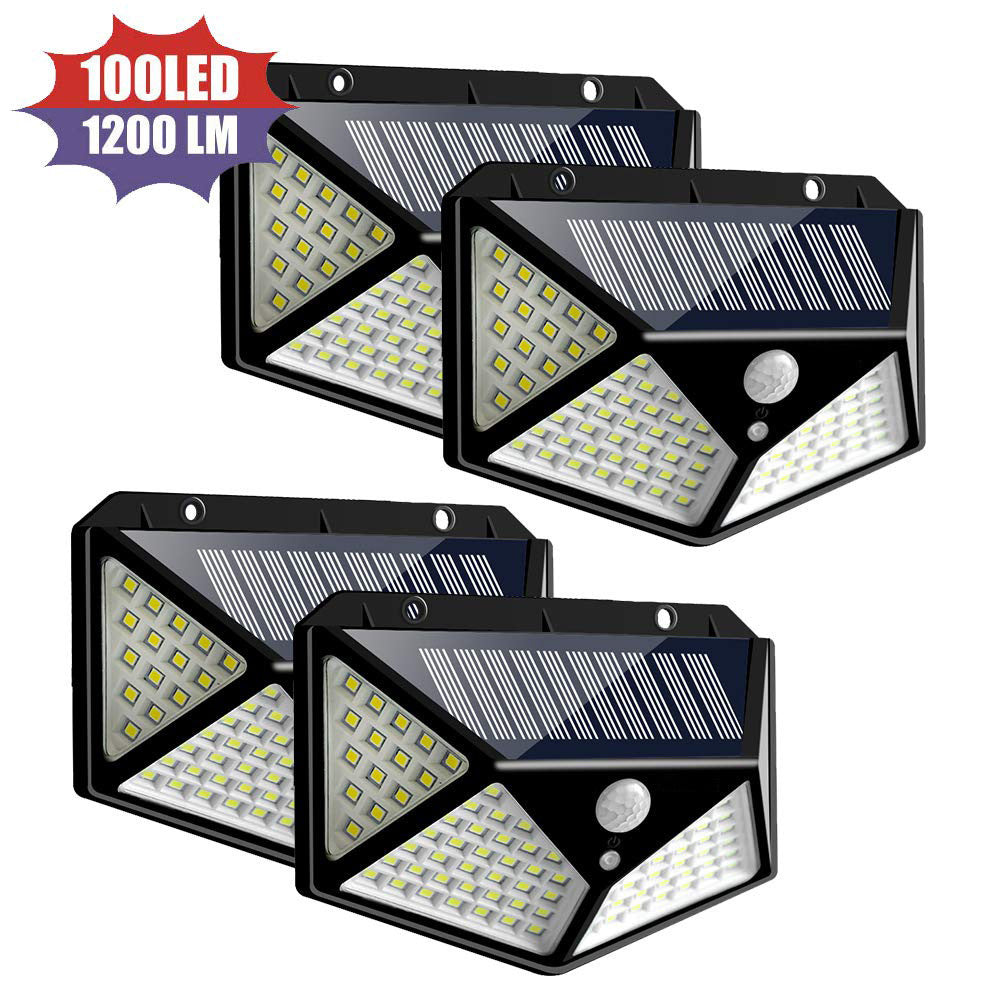 100 LED solar wall light