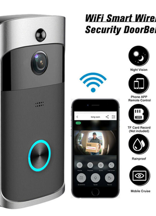 Smart Wireless WiFi Video Doorbell Phone Door Ring Intercom Security SPOCKET US