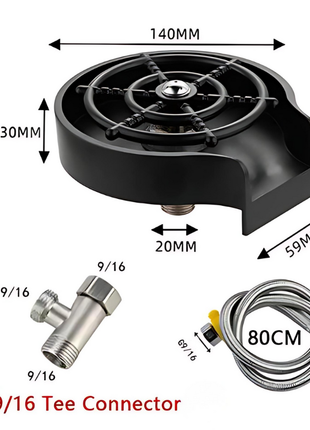 Bar Counter Cup Washer, High-Pressure Automatic Faucet for Quick Cleaning TECNO GADGETS