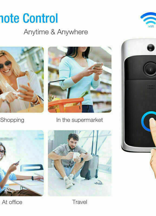 Smart Wireless WiFi Video Doorbell Phone Door Ring Intercom Security SPOCKET US