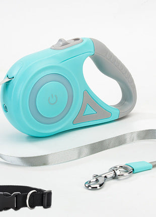 Dog Leash Retractable Leash And Dog Collar Spotlight Automatic Pet Dog Cat Traction Rope For Small Medium Dogs Pet Product TECNO GADGETS