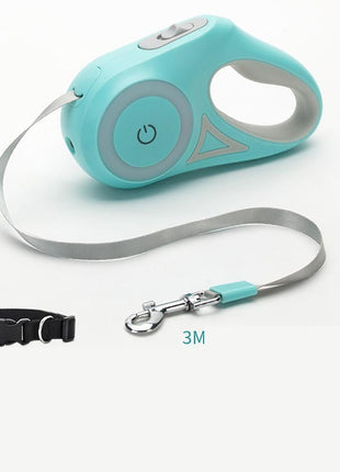 Dog Leash Retractable Leash And Dog Collar Spotlight Automatic Pet Dog Cat Traction Rope For Small Medium Dogs Pet Product TECNO GADGETS