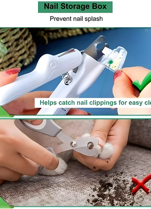 Pet Nail Clippers With LED Light Dogs Cat Nail Scissors Professional Trimmer Tool Care Grooming Supplies TECNO GADGETS