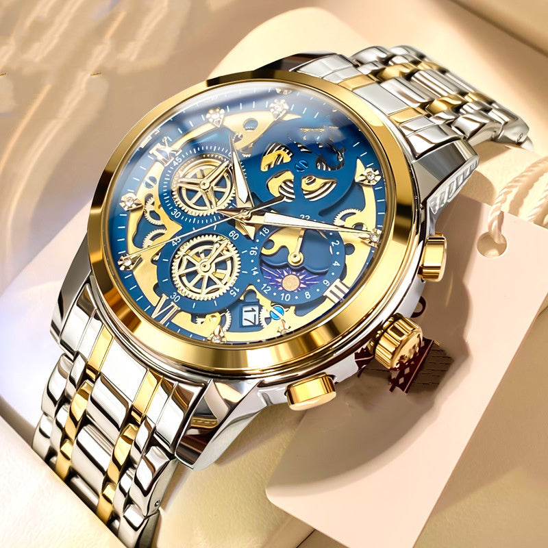 Fashion Single Calendar Quartz Watch Men