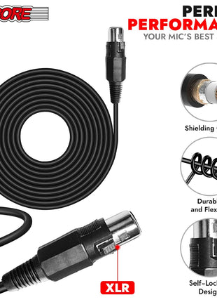 5Core XLR Microphone Dynamic Mic Karaoke Singing Studio Mics Handheld Microfono-3
