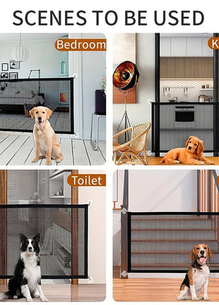 Pet Dog Fence, Foldable Isolation Net, Dog Safety Protection Fence, No Drilling Required  Household Pet Isolation Fence, Balcony Dog And Cat Isolation Net Fence, Indoor Obstacle Safety Protection CJ USA
