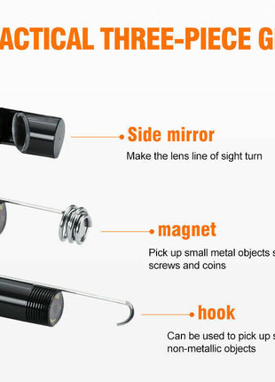 5M 6LEDs Snake Endoscope Borescope 8mm Inspection USB Camera Scope For Puce Gaia