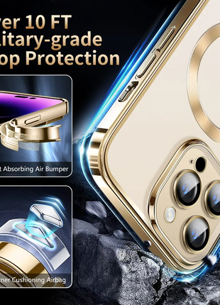 For Apple iPhone 14 13 12 11 Pro Max Case Mag Safe Magnetic Camera Puce Gaia