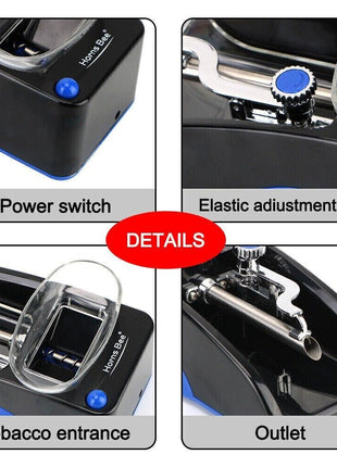 Cigarette Machine Automatic Electric Rolling Roller Tobacco Injector Puce Gaia