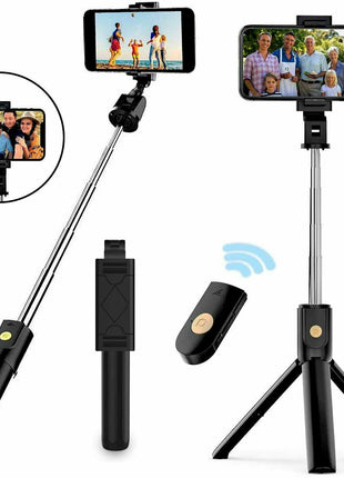 Selfie Stick Tripod Remote Desktop Stand Cell Phone Holder For iPhone Puce Gaia