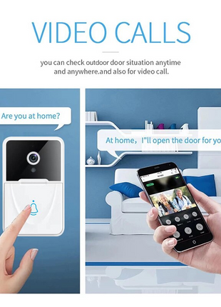Wireless Security WiFi Smart Doorbell Intercom Video Camera Bell Chime Puce Gaia