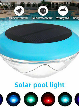 Solar LED RGB Light Outdoor Garden Pond Swimming Pool Floating Puce Gaia