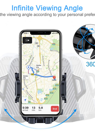 360° Universal Mount Holder Car Stand Windshield For Mobile Cell Phone Puce Gaia