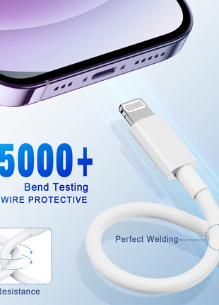 2024 20W USB-C Fast Charger PD Adapter Cable For iPhone 14/13/12/11 XR Puce Gaia