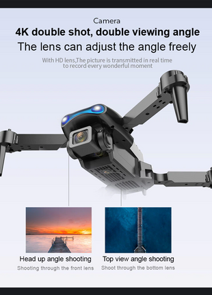 Drones Quadcopter 5G 4K GPS Drone X Pro with HD Dual Camera WiFi FPV Puce Gaia
