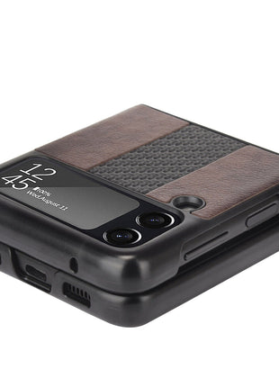 For Samsung Galaxy Z Flip 3 5G Slim Folding Leather Shockproof Phone Puce Gaia