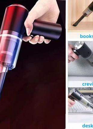 120W Cordless Handheld Vacuum Cleaner Small Mini Portable Car Auto Puce Gaia