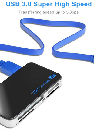USB 3.0 Memory Card Reader Adapter 5GBPS Fit For CF/TF/SD/Micro Puce Gaia