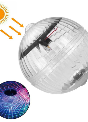 Outdoor Solar LED Floating Light Garden Pond Pool Lamp Rotating RGB Puce Gaia