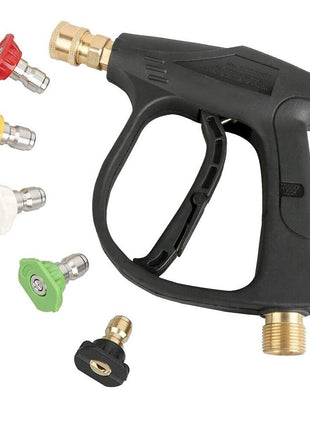 1/4" High Pressure Washer Gun 4000 PSI Car Wash Foam Spray Short Wand Puce Gaia