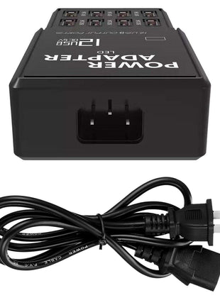 Multi 12 Port USB Charging Station Hub Desktop Wall Cell Phone Charger Puce Gaia