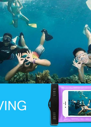 3 Pack Waterproof Floating Cell Phone Pouch Dry Bag Case Cover For Puce Gaia