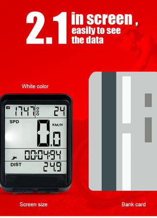 Bike Bicycle Speedometer Cycle Digital Odometer Computer Waterproof Puce Gaia