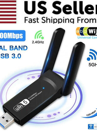 1200Mbps Long Range AC1200 Dual Band 5GHz Wireless USB 3.0 WiFi Puce Gaia