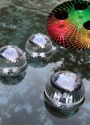 Outdoor Solar LED Floating Light Garden Pond Pool Lamp Rotating RGB Puce Gaia