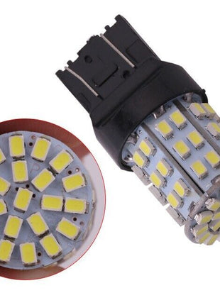 4X 3157 3156 64SMD LED Reverse Tail Brake Turn Signal DRL Light Bulb Puce Gaia