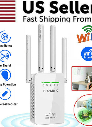 1200Mbps WiFi Range Extender Repeater Wireless Amplifier Router Signal Puce Gaia